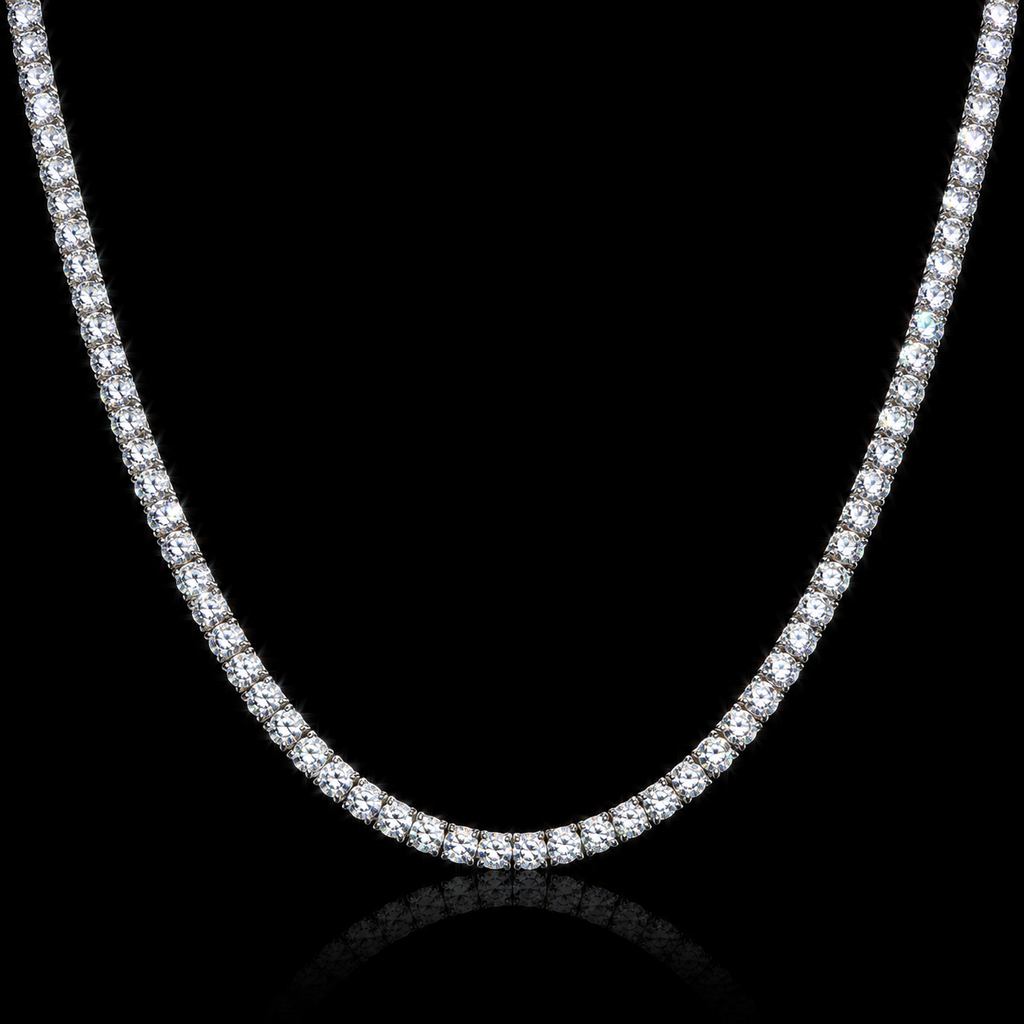 3MM-4MM VVS MOISSANITE TENNIS CHAIN