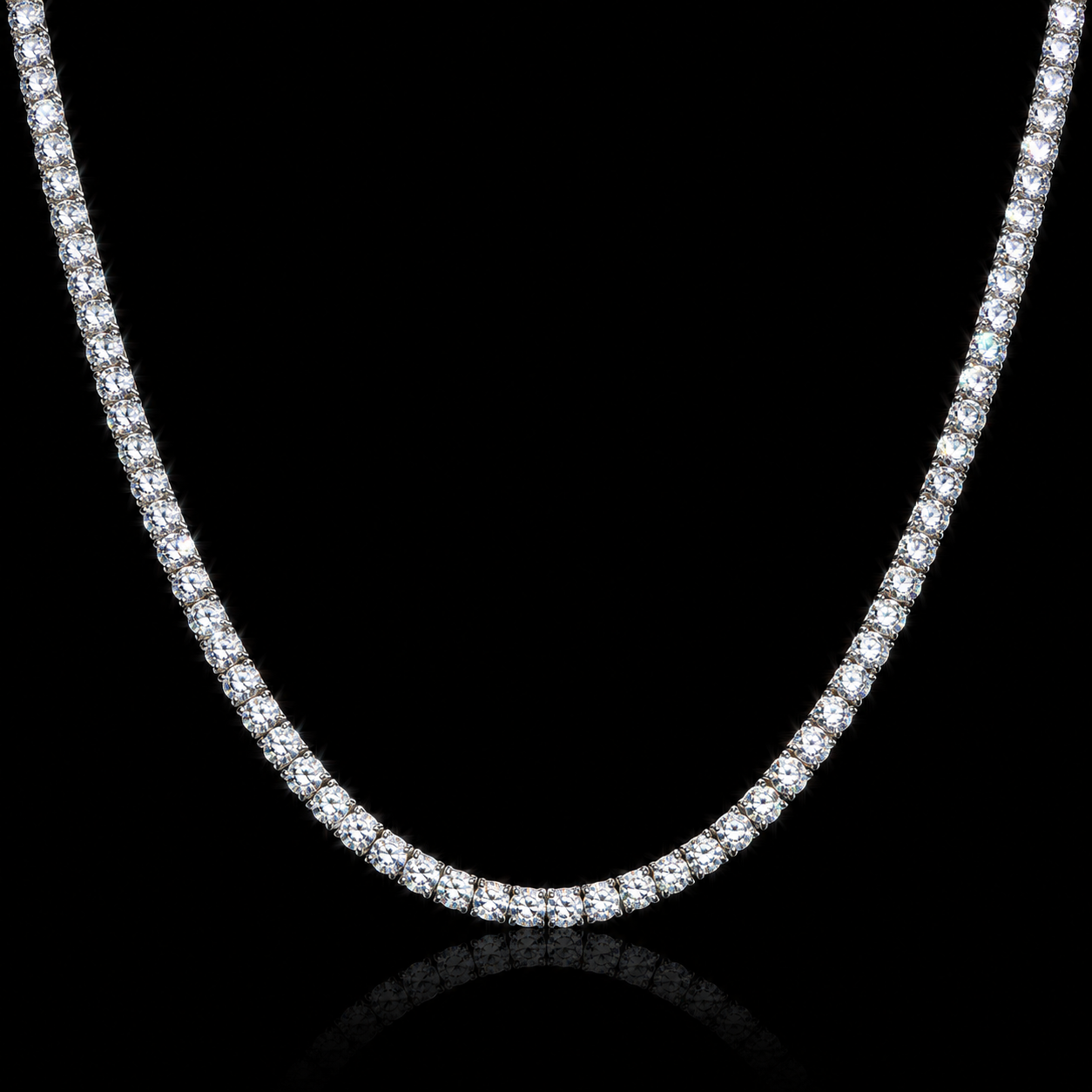 3MM-4MM VVS MOISSANITE TENNIS CHAIN
