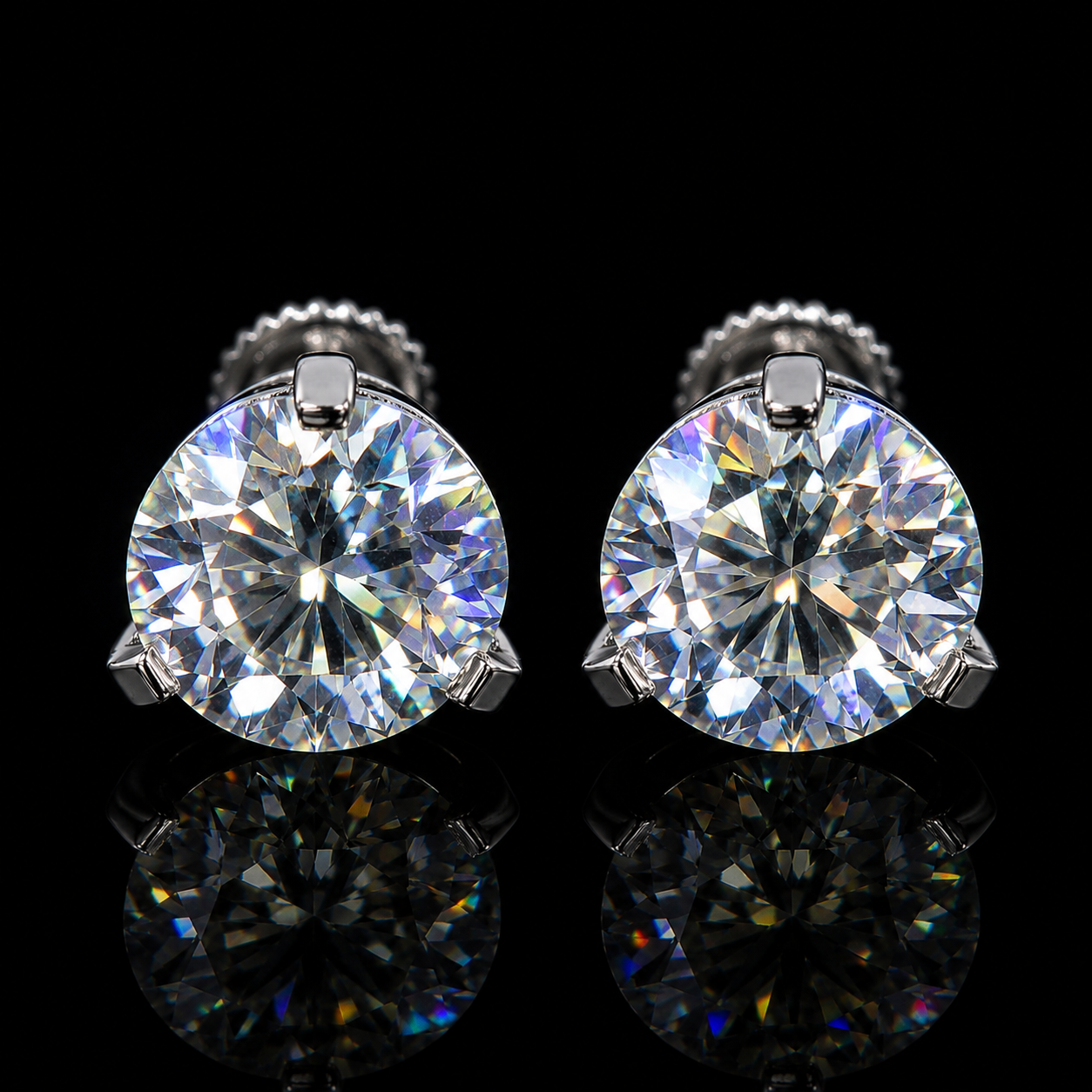 LUXURY MOISSANITE STUD EARRINGS