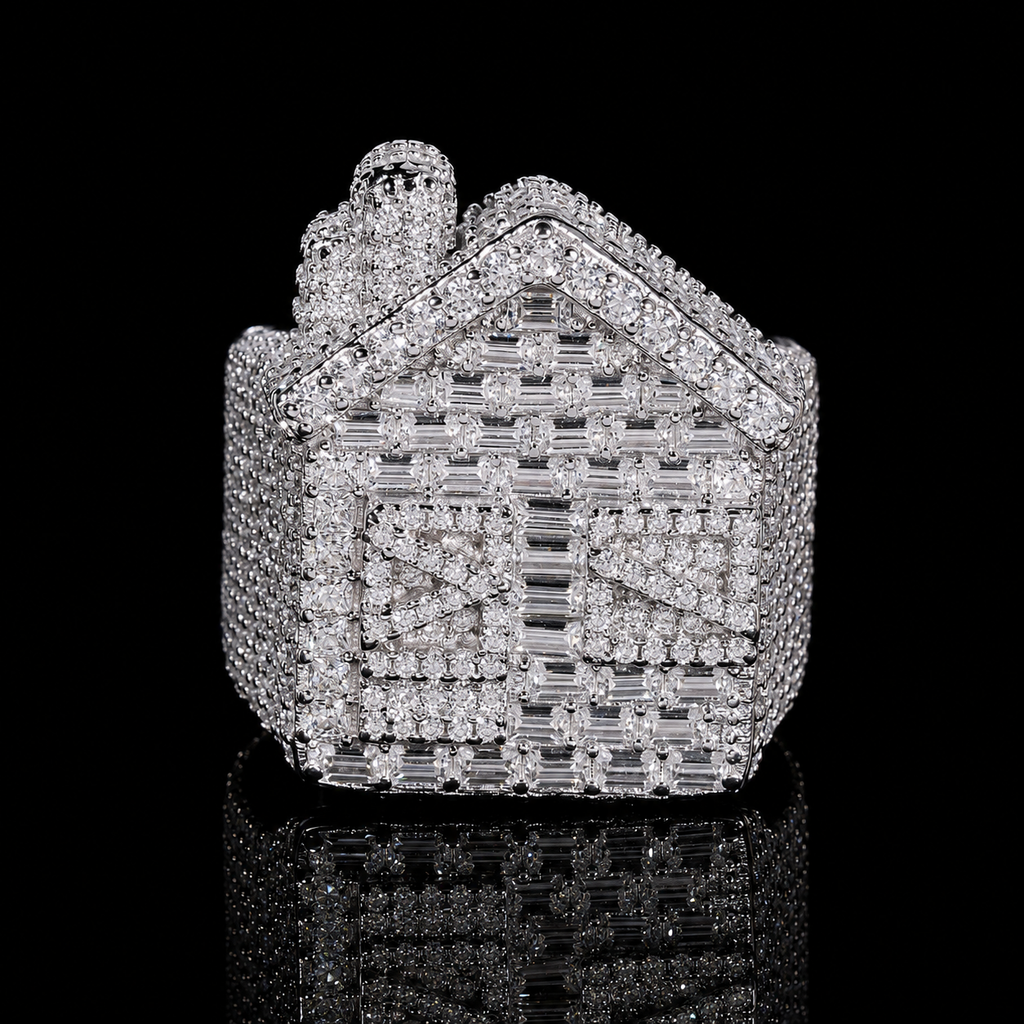 MOISSANITE TRAPHOUSE RING