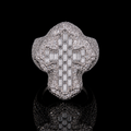MOISSANITE CROSS RING