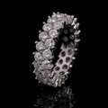 DOUBLE ROW CLUSTER RING