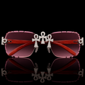 MOISSANITE ANKH CROSS DESIGN SUNGLASSES