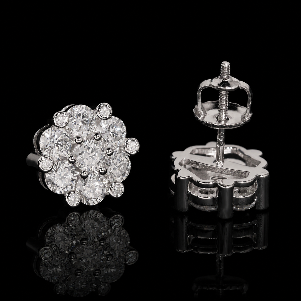 CROWN BLOOM STUD EARRINGS