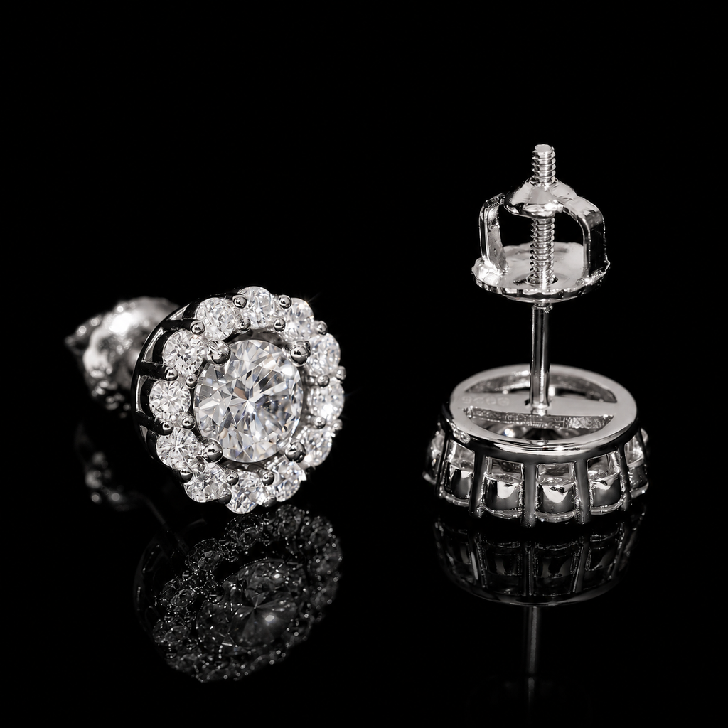 CLASSIC HALO STUD EARRINGS