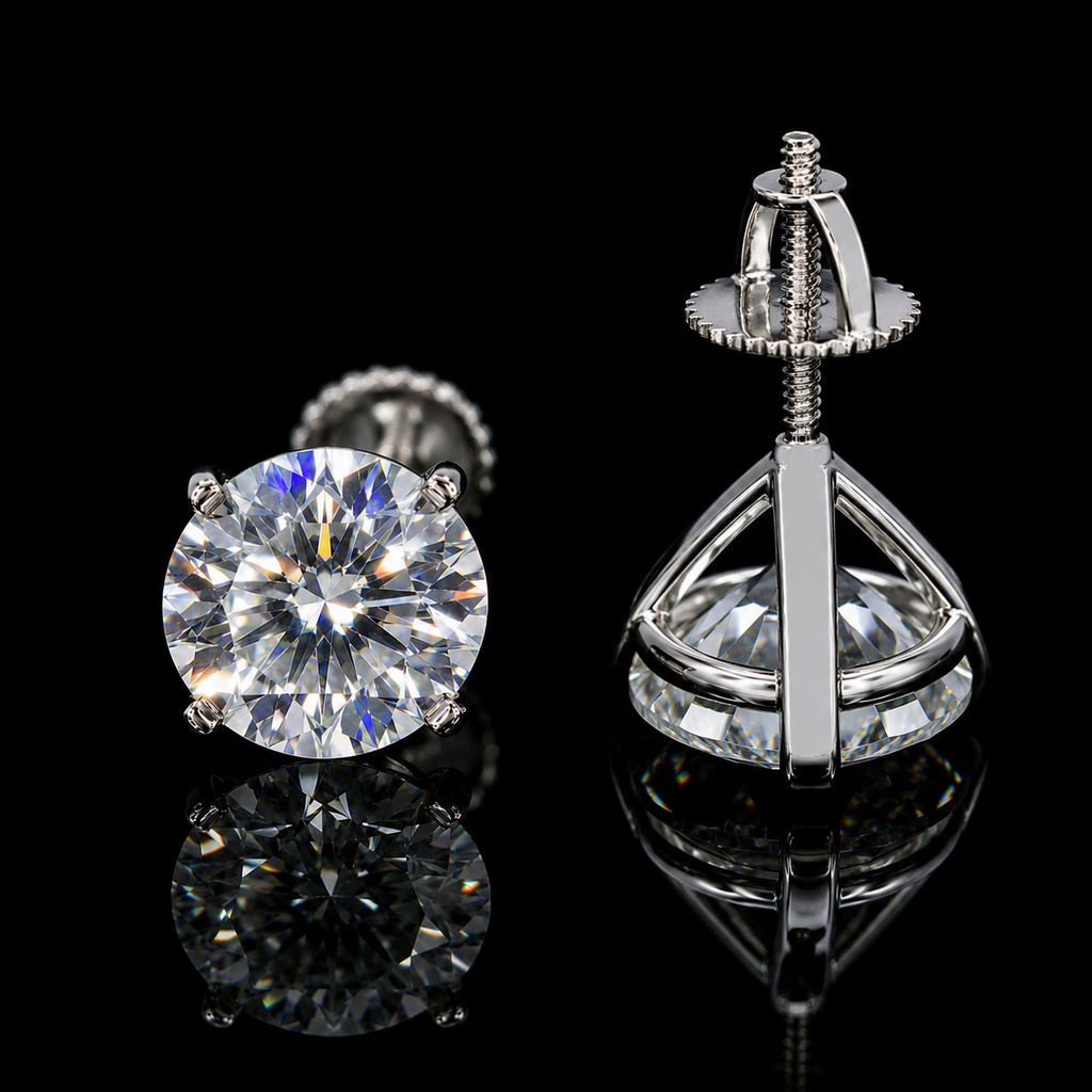 BASIC MOISSANITE STUD EARRINGS