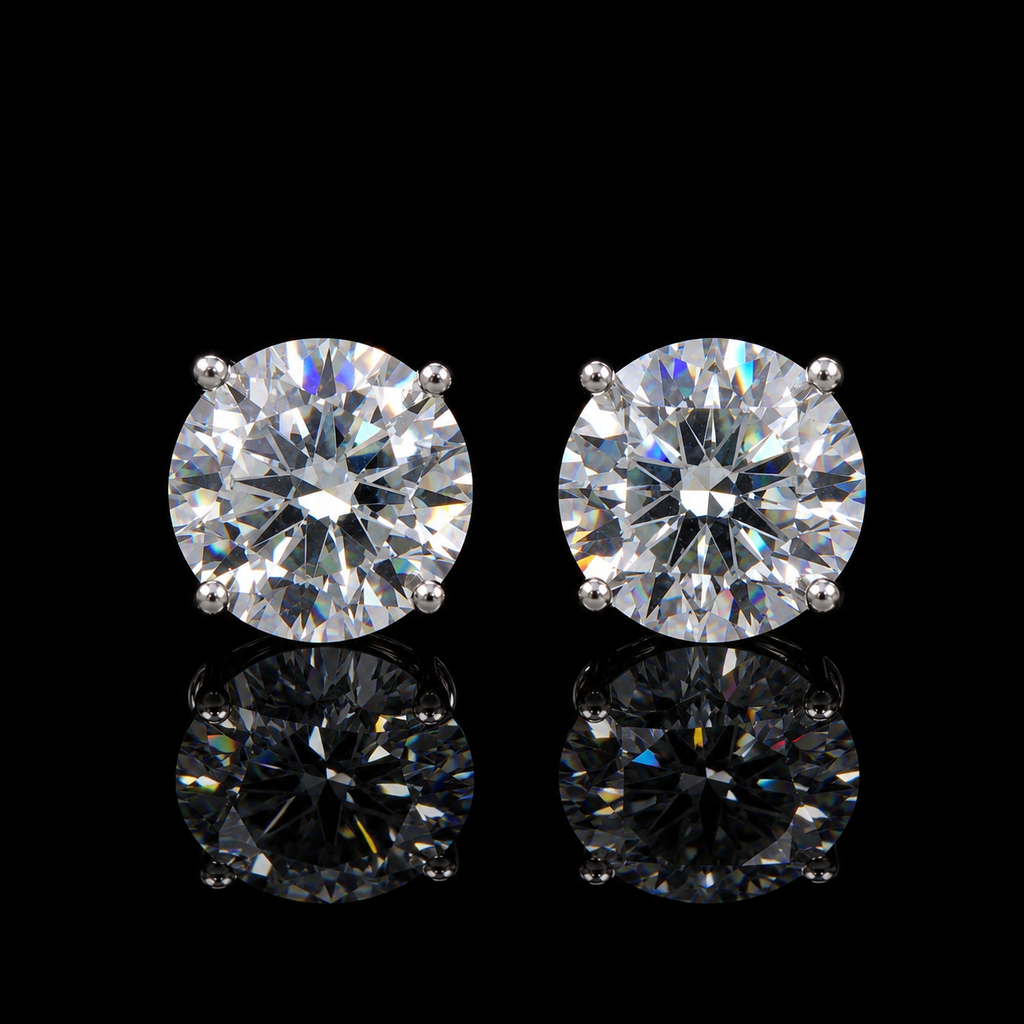 BASIC MOISSANITE STUD EARRINGS