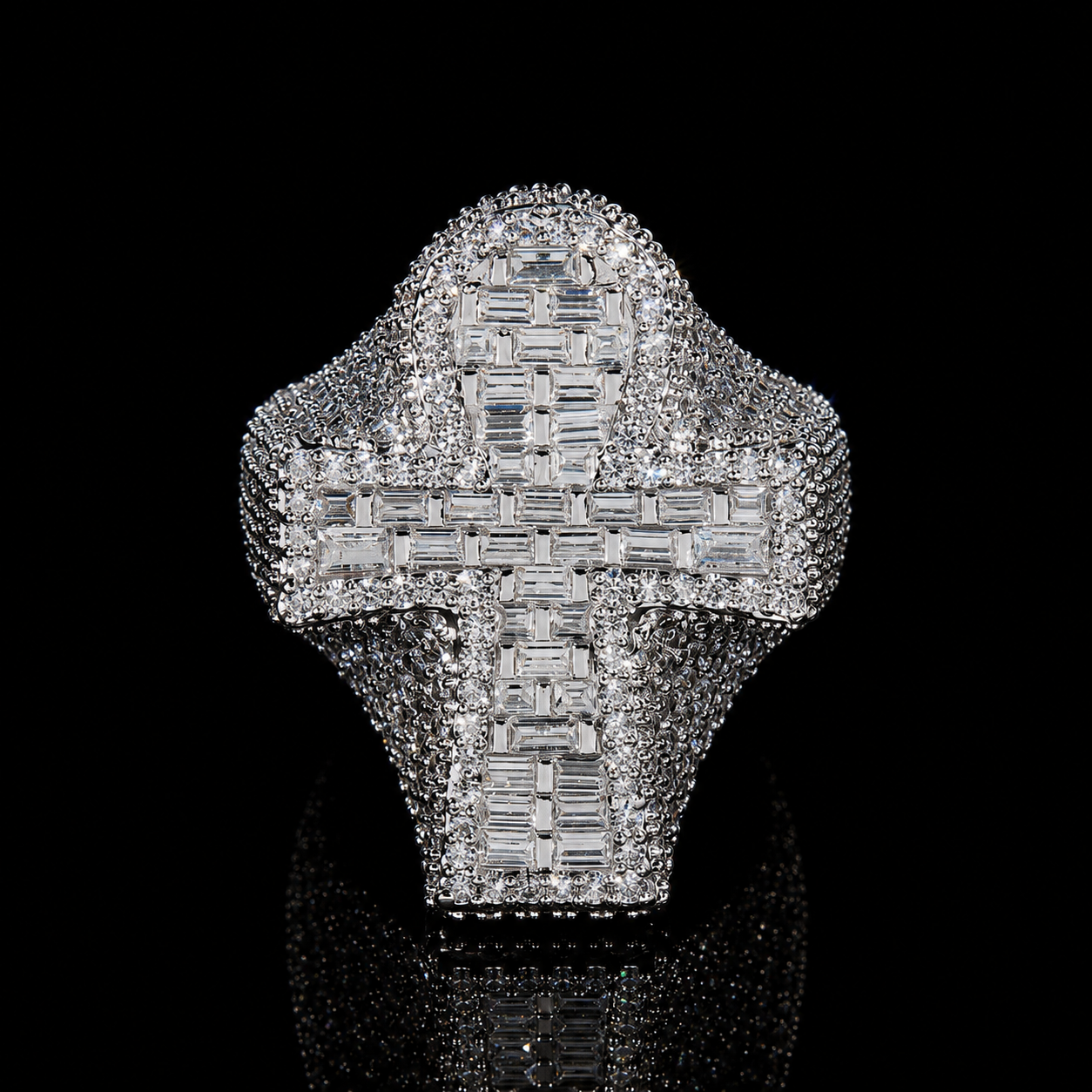 MOISSANITE ANKH CROSS RING