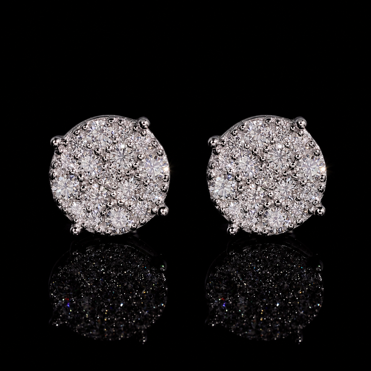 ICED CLUSTER STUD EARRINGS