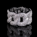 ICED CUBAN LINK RING