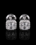 MOISSANITE HALO STUD EARRINGS