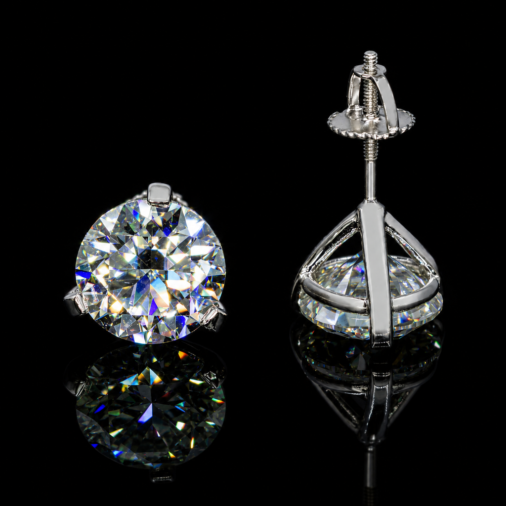 LUXURY MOISSANITE STUD EARRINGS