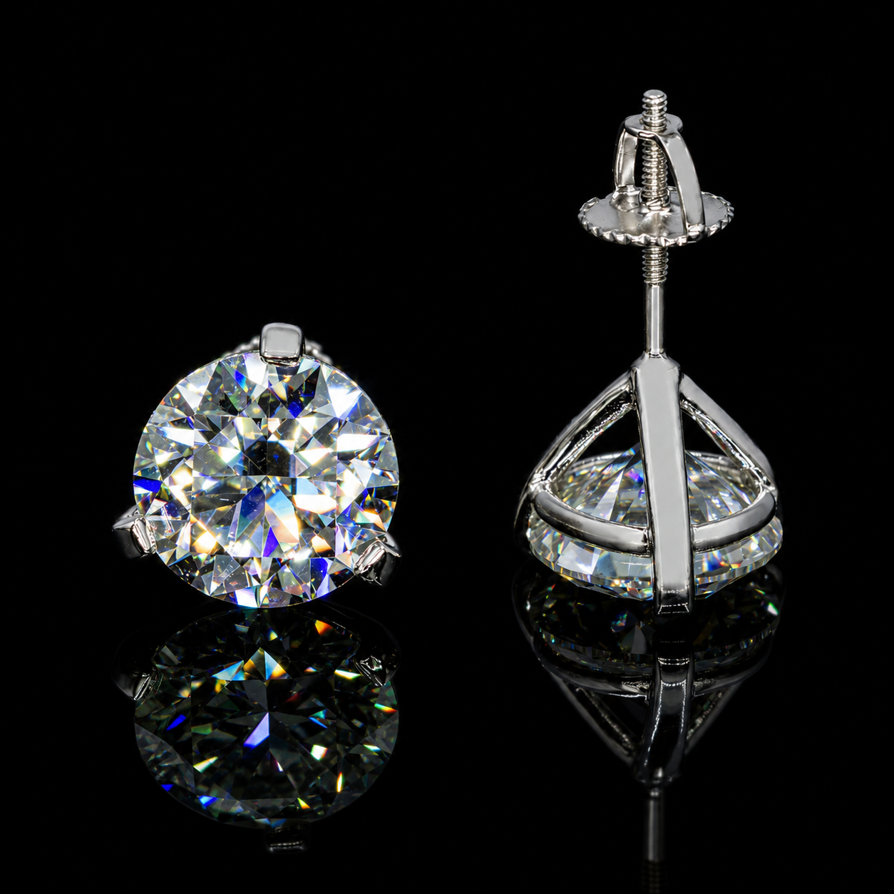 LUXURY MOISSANITE STUD EARRINGS