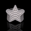 MOISSANITE BAGUETTE STAR RING