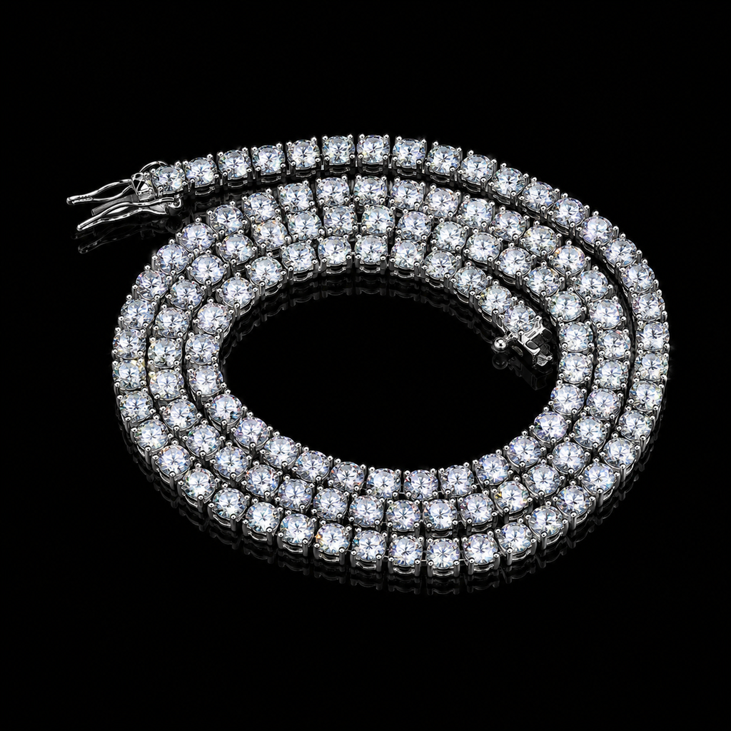 3MM-4MM VVS MOISSANITE TENNIS CHAIN