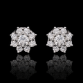 EIGHT PETAL FLOWER STUD EARRINGS
