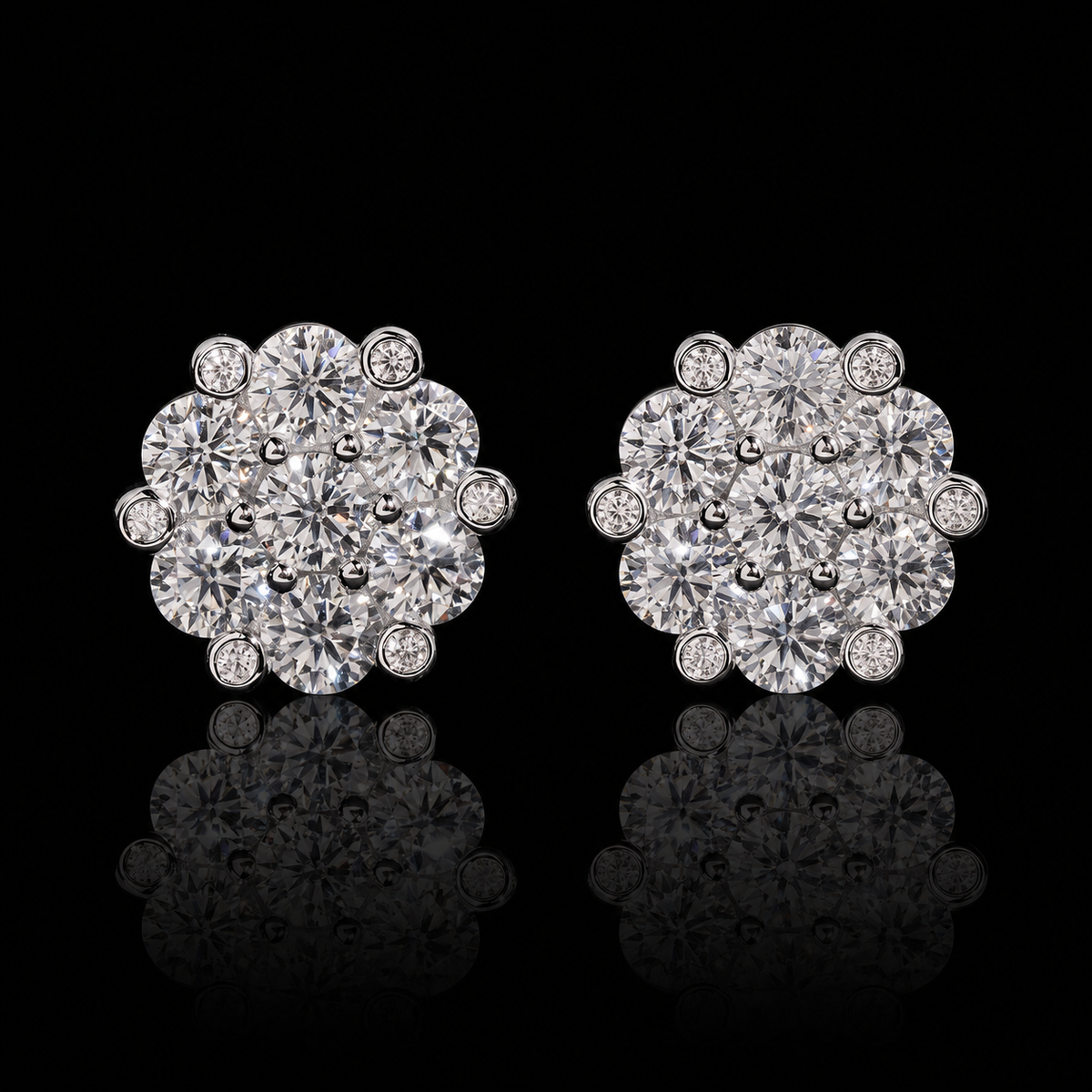 CROWN BLOOM STUD EARRINGS
