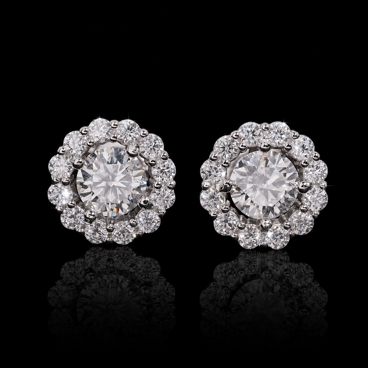 CLASSIC HALO STUD EARRINGS