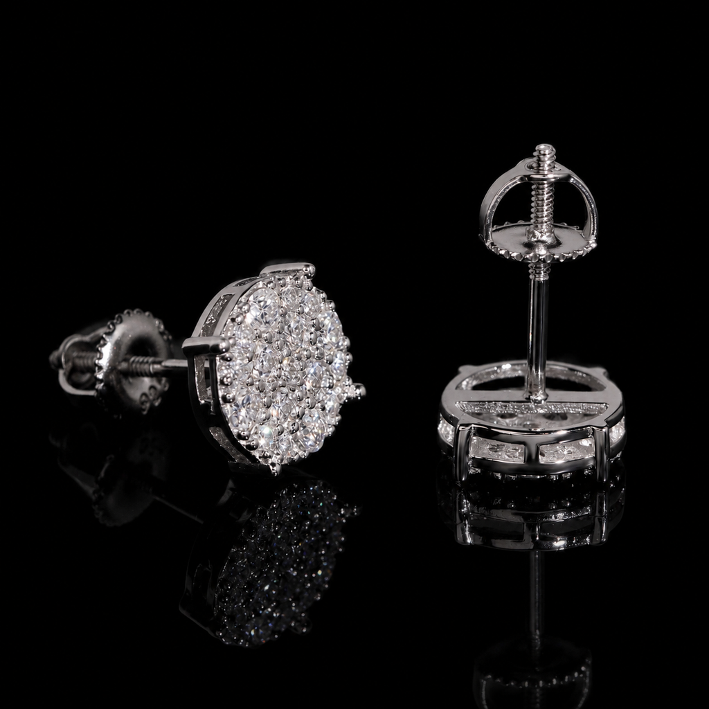 ICED CLUSTER STUD EARRINGS