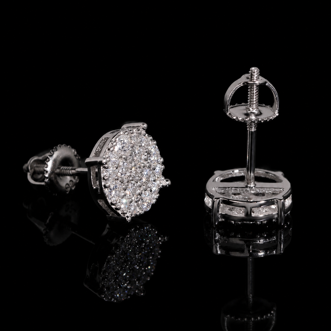 ICED CLUSTER STUD EARRINGS
