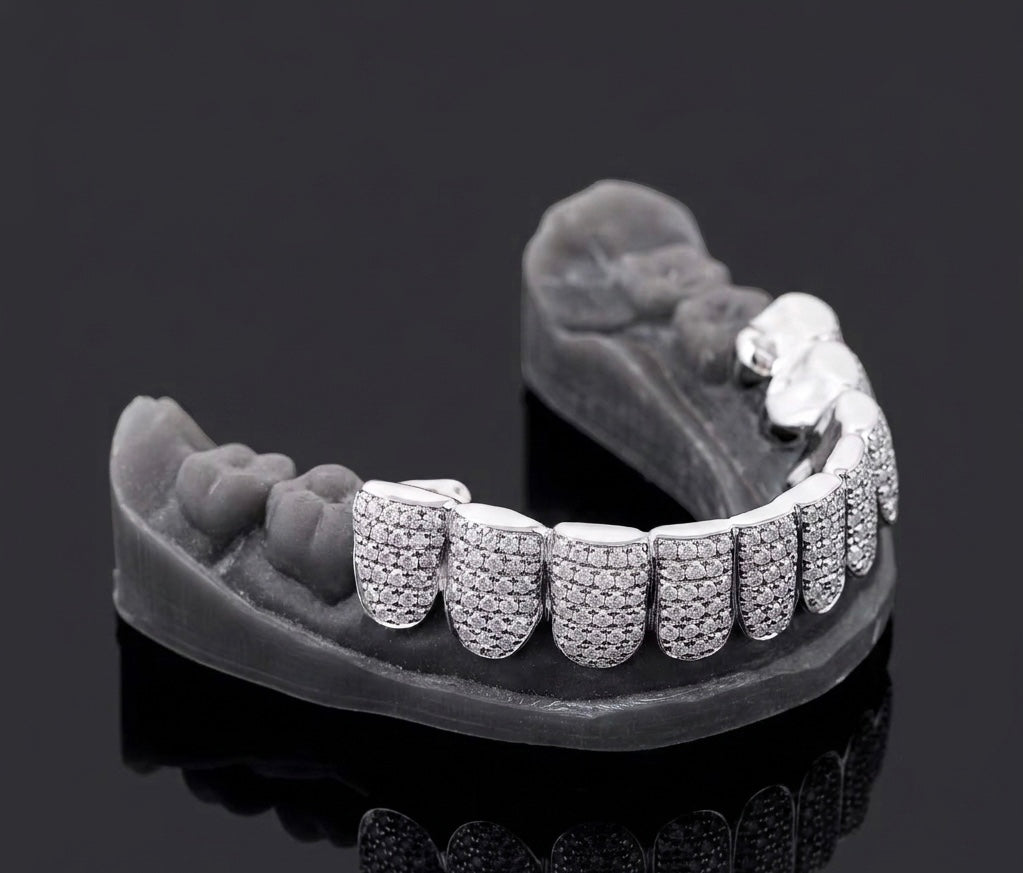 MOISSANITE HONEYCOMB SET GRILLZ