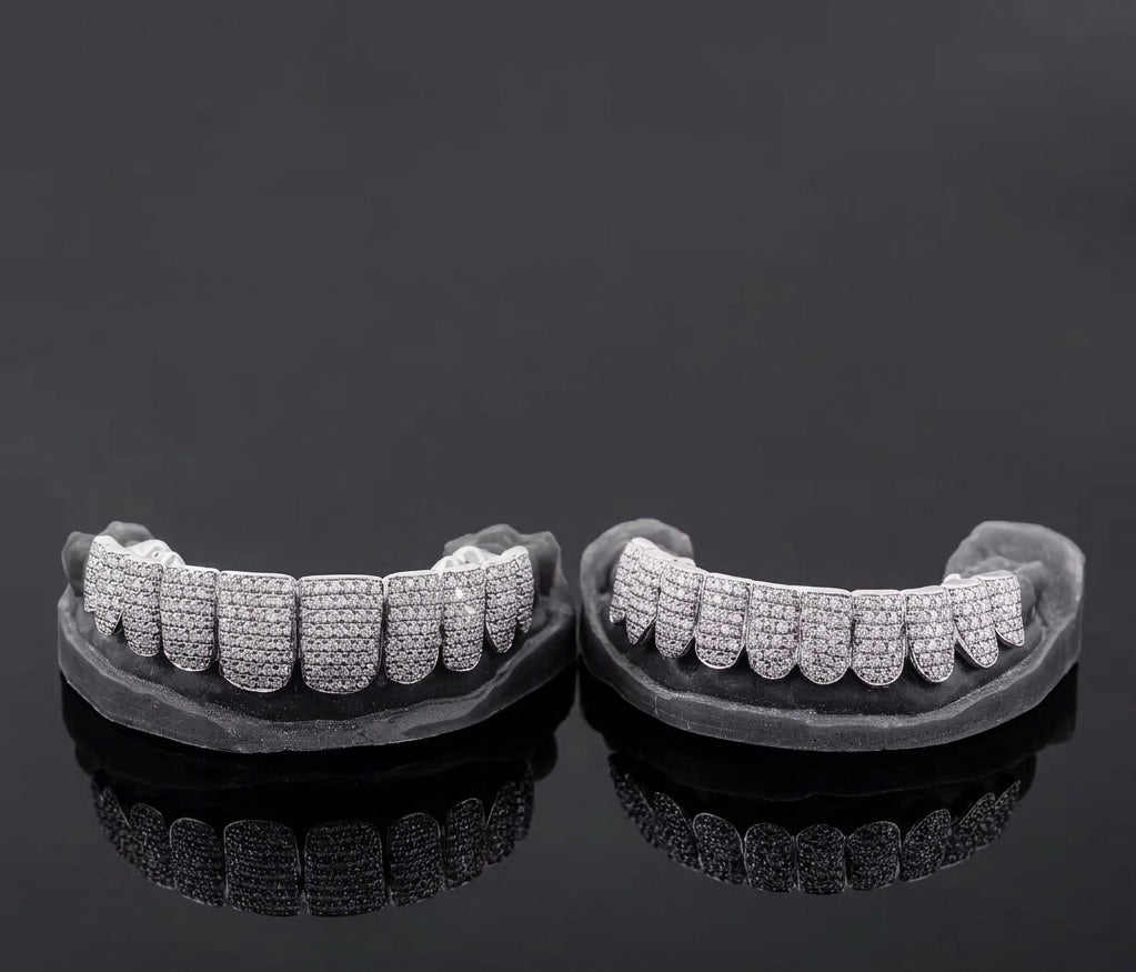 MOISSANITE HONEYCOMB SET GRILLZ