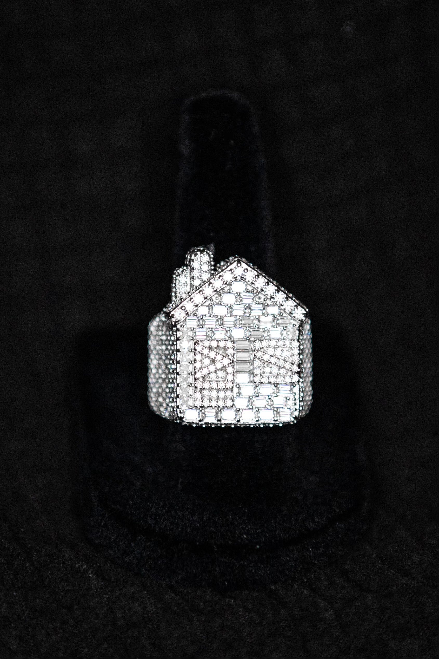 MOISSANITE TRAPHOUSE RING