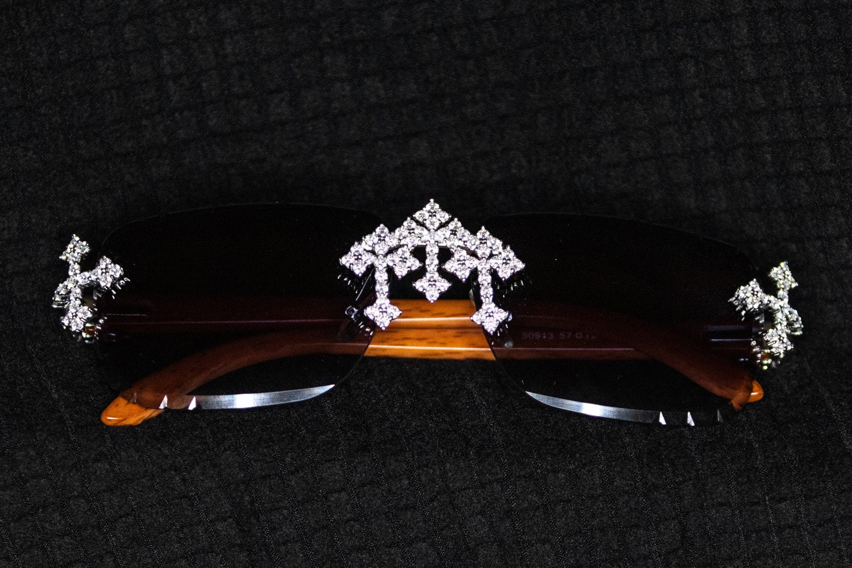 MOISSANITE BOLD CROSS DESIGN SUNGLASSES