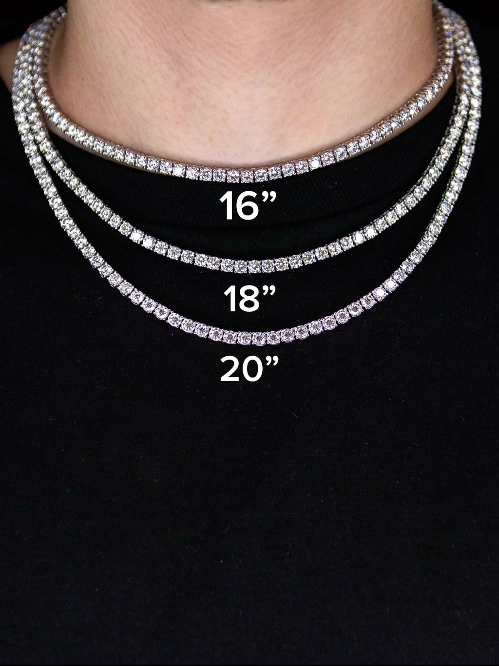 3MM-4MM VVS MOISSANITE TENNIS CHAIN