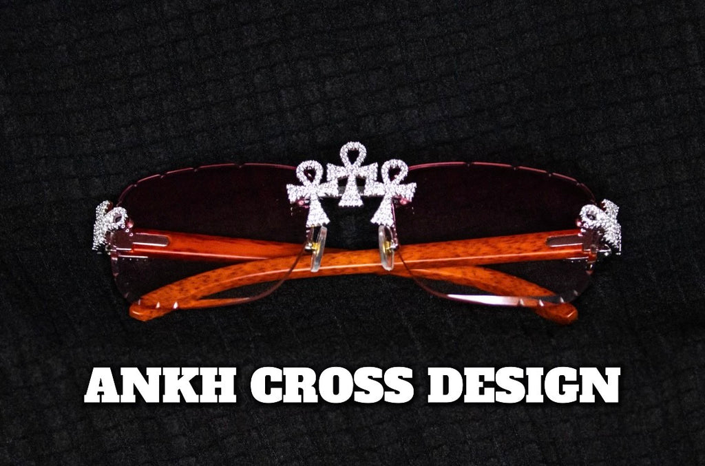 MOISSANITE ANKH CROSS DESIGN SUNGLASSES