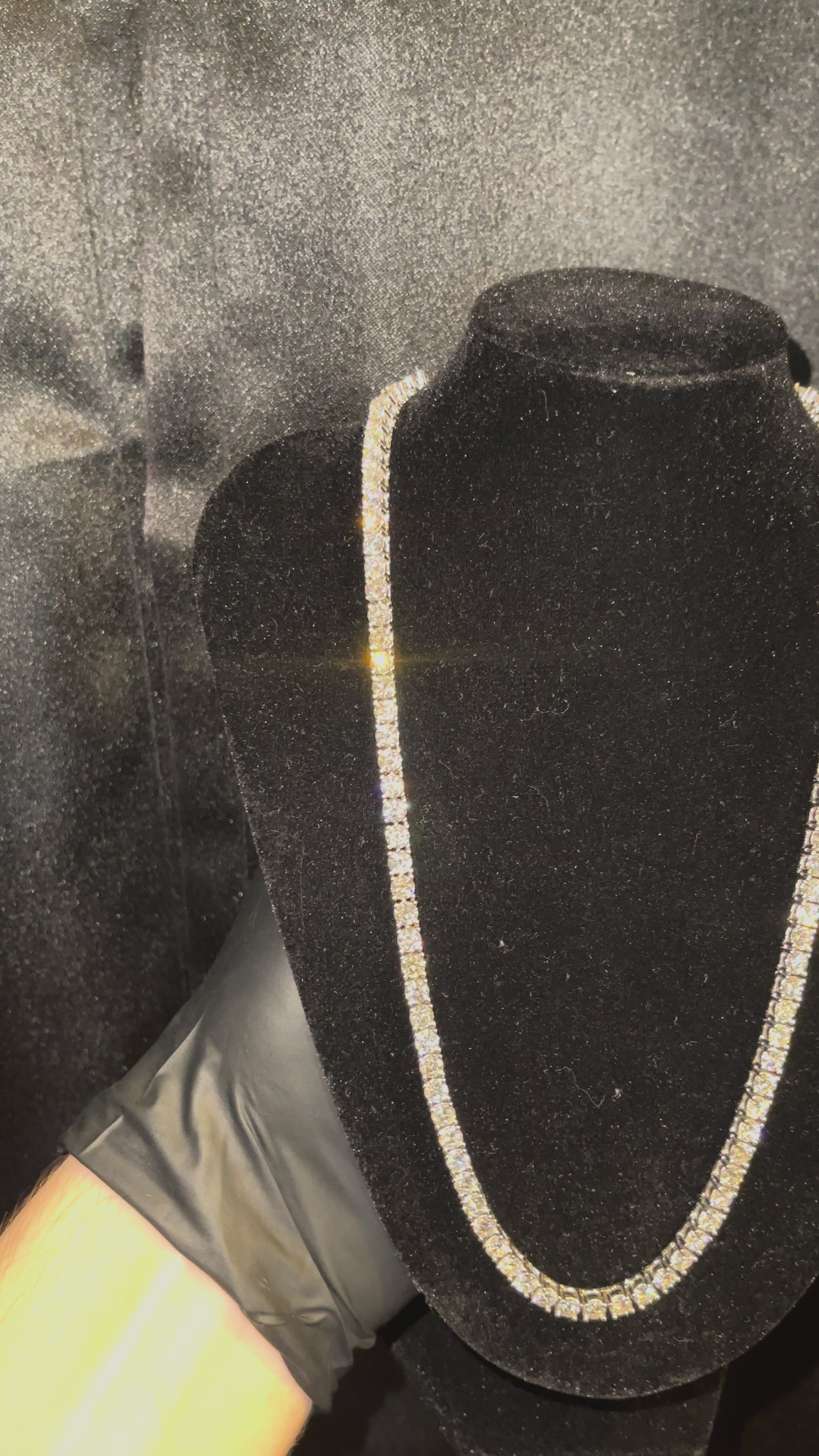 3MM-4MM VVS MOISSANITE TENNIS CHAIN