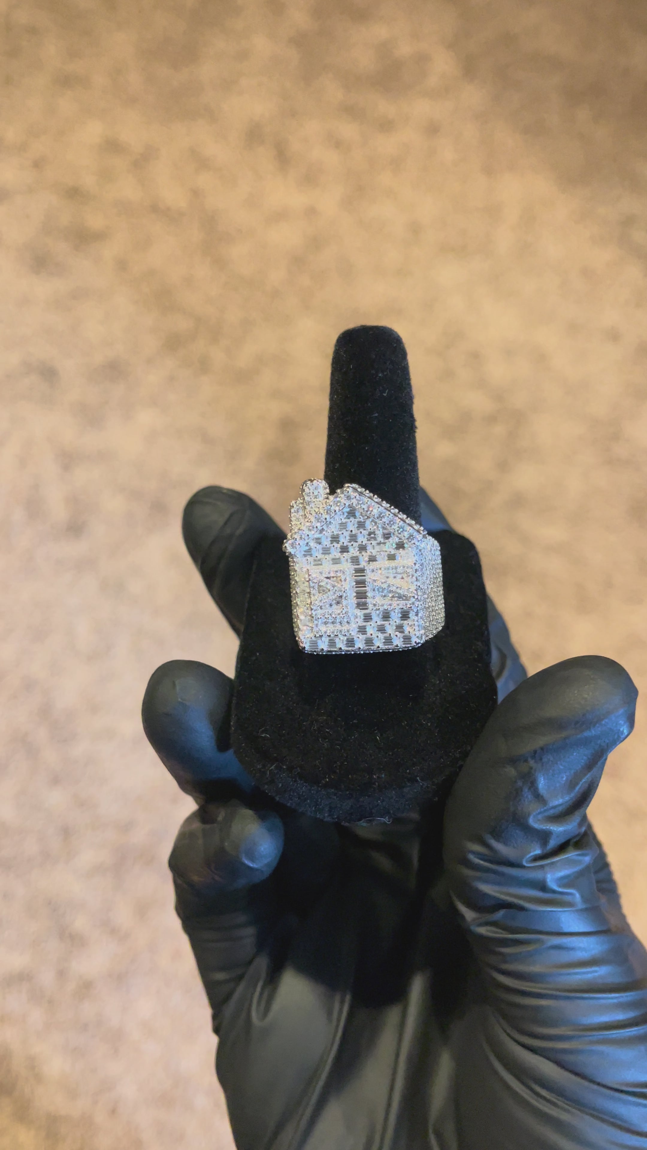 MOISSANITE TRAPHOUSE RING